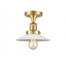  517-1CH-SG-G1-LED - Halophane - 1 Light - 9 inch - Satin Gold - Semi-Flush Mount