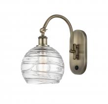  518-1W-AB-G1213-8-LED - Athens Deco Swirl - 1 Light - 8 inch - Antique Brass - Sconce