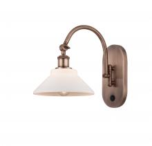  518-1W-AC-G131 - Orwell - 1 Light - 8 inch - Antique Copper - Sconce