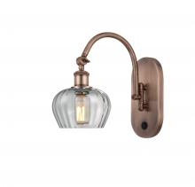  518-1W-AC-G92 - Fenton - 1 Light - 7 inch - Antique Copper - Sconce