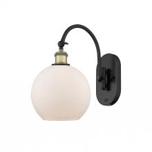  518-1W-BAB-G121-8-LED - Athens - 1 Light - 8 inch - Black Antique Brass - Sconce