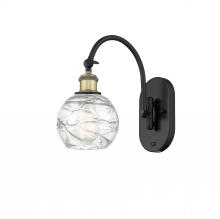  518-1W-BAB-G1213-6-LED - Athens Deco Swirl - 1 Light - 6 inch - Black Antique Brass - Sconce