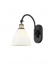  518-1W-BAB-GBD-751-LED - Bristol - 1 Light - 8 inch - Black Antique Brass - Sconce