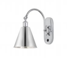  518-1W-PC-MBC-8-PC - Berkshire - 1 Light - 8 inch - Polished Chrome - Sconce