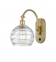  518-1W-SG-G1213-8 - Athens Deco Swirl - 1 Light - 8 inch - Satin Gold - Sconce