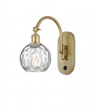  518-1W-SG-G1215-6 - Athens Water Glass - 1 Light - 6 inch - Satin Gold - Sconce