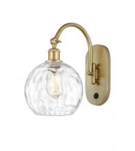  518-1W-SG-G1215-8 - Athens Water Glass - 1 Light - 8 inch - Satin Gold - Sconce