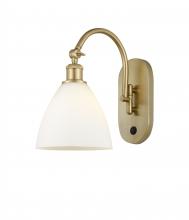  518-1W-SG-GBD-751 - Bristol - 1 Light - 8 inch - Satin Gold - Sconce