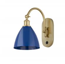 Innovations Lighting 518-1W-SG-MBD-75-BL-LED - Plymouth - 1 Light - 8 inch - Satin Gold - Adjustable Swing Arm