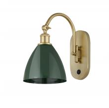  518-1W-SG-MBD-75-GR - Plymouth - 1 Light - 8 inch - Satin Gold - Sconce