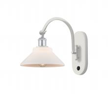  518-1W-WPC-G131 - Orwell - 1 Light - 8 inch - White Polished Chrome - Sconce