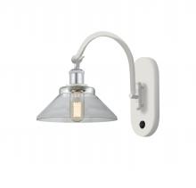  518-1W-WPC-G132 - Orwell - 1 Light - 8 inch - White Polished Chrome - Sconce