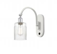  518-1W-WPC-G342 - Hadley - 1 Light - 5 inch - White Polished Chrome - Sconce