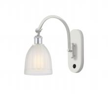  518-1W-WPC-G441 - Brookfield - 1 Light - 6 inch - White Polished Chrome - Sconce