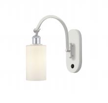  518-1W-WPC-G801 - Clymer - 1 Light - 4 inch - White Polished Chrome - Sconce