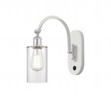  518-1W-WPC-G802 - Clymer - 1 Light - 4 inch - White Polished Chrome - Sconce