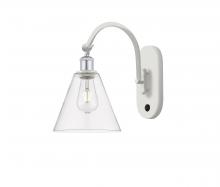  518-1W-WPC-GBC-82 - Berkshire - 1 Light - 8 inch - White Polished Chrome - Sconce