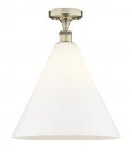  616-1F-AB-GBC-161 - Berkshire - 1 Light - 16 inch - Antique Brass - Semi-Flush Mount