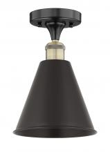  616-1F-BAB-MBC-8-BK - Berkshire - 1 Light - 8 inch - Black Antique Brass - Semi-Flush Mount