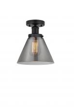  616-1F-BK-G43 - Cone - 1 Light - 8 inch - Matte Black - Semi-Flush Mount