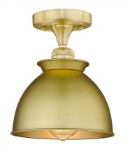  616-1F-SG-M14-SG - Adirondack - 1 Light - 8 inch - Satin Gold - Semi-Flush Mount