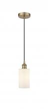  616-1P-AB-G801-LED - Clymer - 1 Light - 4 inch - Antique Brass - Cord hung - Mini Pendant