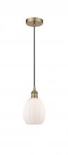  616-1P-AB-G81-LED - Eaton - 1 Light - 6 inch - Antique Brass - Cord hung - Mini Pendant