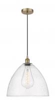  616-1P-AB-GBD-164 - Bristol - 1 Light - 16 inch - Antique Brass - Cord hung - Pendant