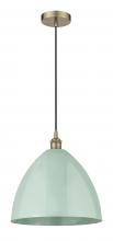  616-1P-AB-MBD-16-SF - Plymouth - 1 Light - 16 inch - Antique Brass - Cord hung - Mini Pendant