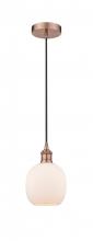 Innovations Lighting 616-1P-AC-G101-LED - Belfast - 1 Light - 6 inch - Antique Copper - Cord hung - Mini Pendant