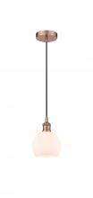 Innovations Lighting 616-1P-AC-G121-6-LED - Athens - 1 Light - 6 inch - Antique Copper - Cord hung - Mini Pendant
