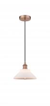 Innovations Lighting 616-1P-AC-G131-LED - Orwell - 1 Light - 8 inch - Antique Copper - Cord hung - Mini Pendant