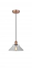  616-1P-AC-G132 - Orwell - 1 Light - 8 inch - Antique Copper - Cord hung - Mini Pendant