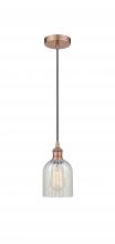  616-1P-AC-G2511 - Caledonia - 1 Light - 5 inch - Antique Copper - Cord hung - Mini Pendant