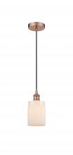 Innovations Lighting 616-1P-AC-G341-LED - Hadley - 1 Light - 5 inch - Antique Copper - Cord hung - Mini Pendant