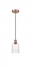  616-1P-AC-G342 - Hadley - 1 Light - 5 inch - Antique Copper - Cord hung - Mini Pendant