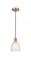 Innovations Lighting 616-1P-AC-G381-LED - Castile - 1 Light - 6 inch - Antique Copper - Cord hung - Mini Pendant