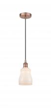 Innovations Lighting 616-1P-AC-G391-LED - Ellery - 1 Light - 5 inch - Antique Copper - Cord hung - Mini Pendant