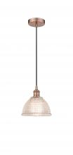  616-1P-AC-G422 - Arietta - 1 Light - 8 inch - Antique Copper - Cord hung - Mini Pendant