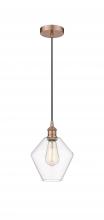  616-1P-AC-G652-8 - Cindyrella - 1 Light - 8 inch - Antique Copper - Cord hung - Mini Pendant