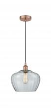  616-1P-AC-G92-L - Fenton - 1 Light - 11 inch - Antique Copper - Cord hung - Mini Pendant