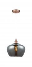 Innovations Lighting 616-1P-AC-G93-L-LED - Fenton - 1 Light - 11 inch - Antique Copper - Cord hung - Mini Pendant