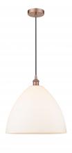  616-1P-AC-GBD-161 - Bristol - 1 Light - 16 inch - Antique Copper - Cord hung - Pendant