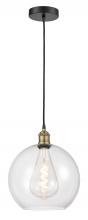  616-1P-BAB-G122-12 - Athens - 1 Light - 12 inch - Black Antique Brass - Cord hung - Mini Pendant