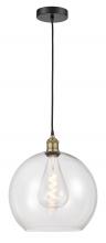  616-1P-BAB-G122-14 - Athens - 1 Light - 14 inch - Black Antique Brass - Cord hung - Pendant