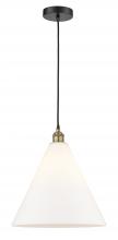  616-1P-BAB-GBC-161 - Berkshire - 1 Light - 16 inch - Black Antique Brass - Cord hung - Pendant