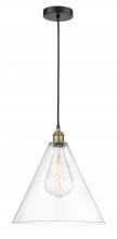  616-1P-BAB-GBC-162 - Berkshire - 1 Light - 16 inch - Black Antique Brass - Cord hung - Pendant