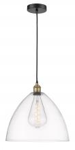  616-1P-BAB-GBD-162 - Bristol - 1 Light - 16 inch - Black Antique Brass - Cord hung - Pendant