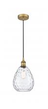  616-1P-BB-G372 - Waverly - 1 Light - 8 inch - Brushed Brass - Cord hung - Mini Pendant