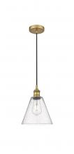  616-1P-BB-GBC-84 - Berkshire - 1 Light - 8 inch - Brushed Brass - Cord hung - Mini Pendant